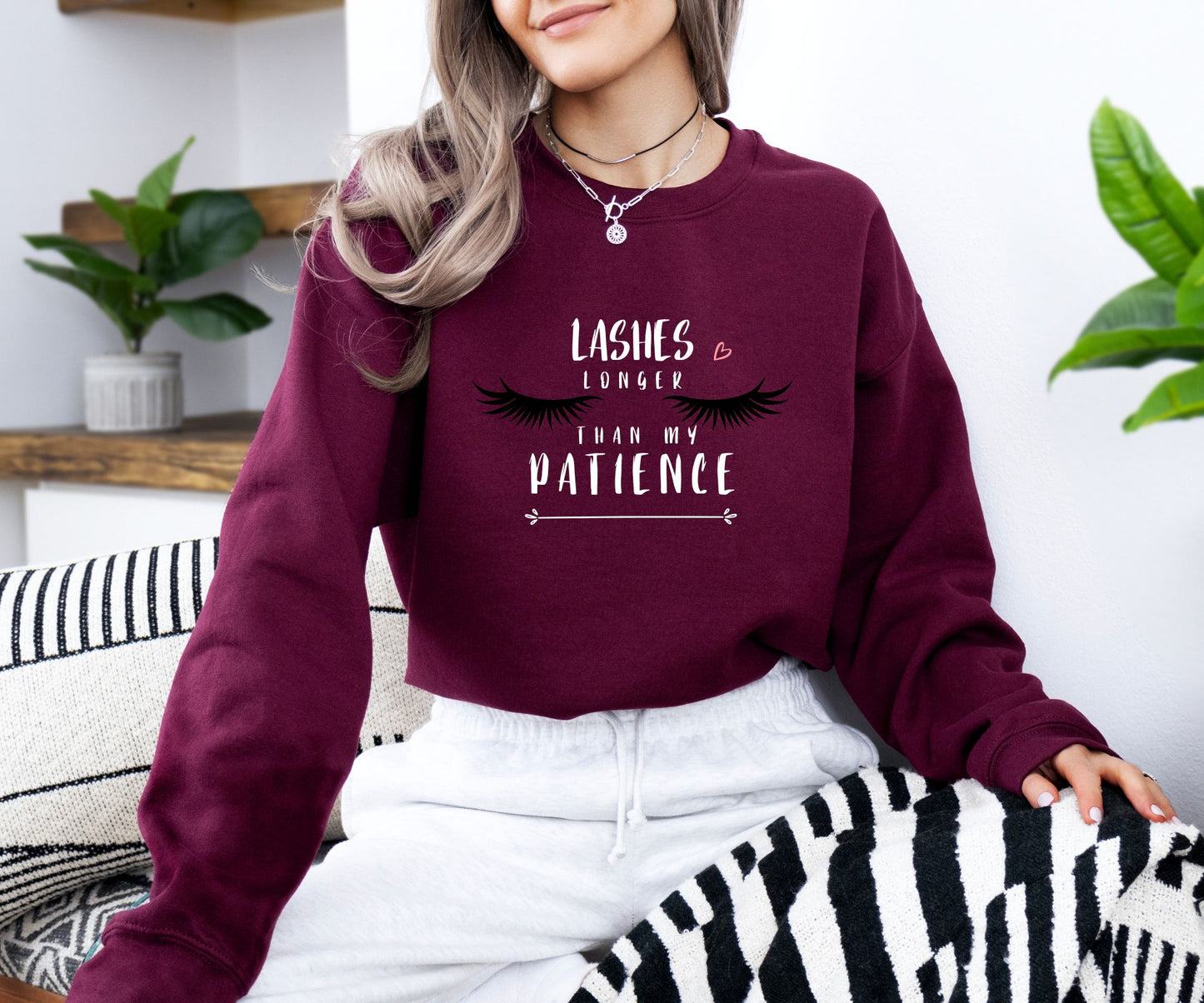 Lashes Longer Than My Patience Sweatshirt