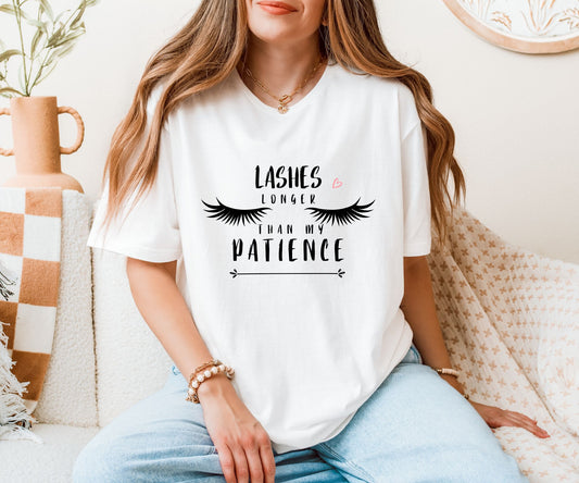 Lashes Longer Than My Patience T-shirt